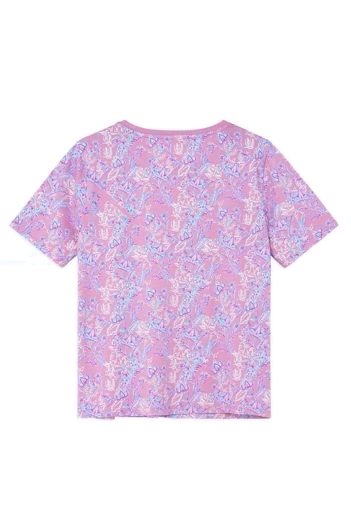Crayon Leaf Printed T-Shirt
