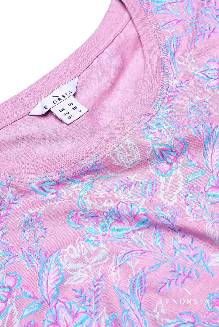 Crayon Leaf Printed T-Shirt