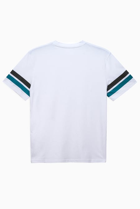 White Printed Sleeve T-Shirt