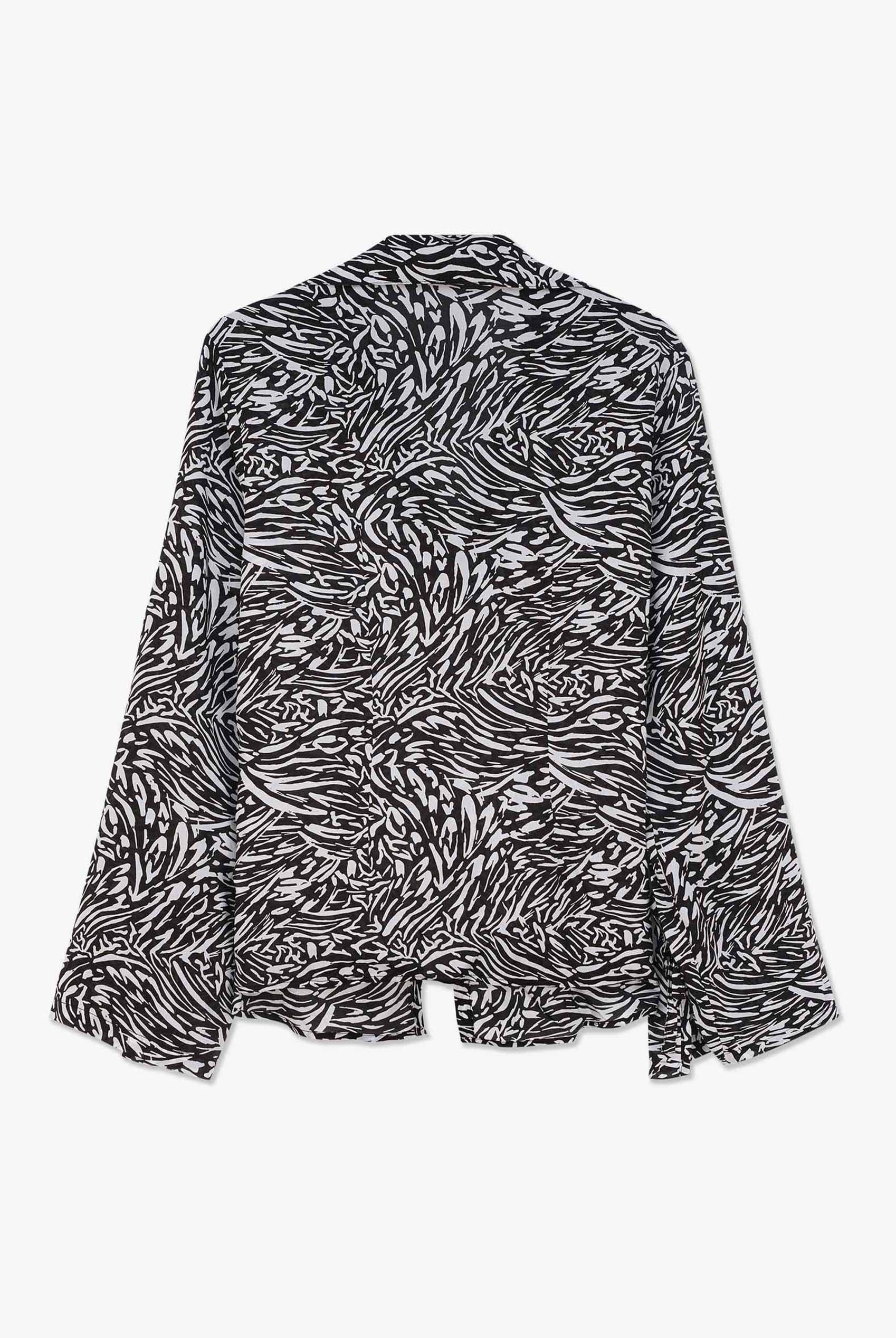 Tie Open Front Viscose Blouse