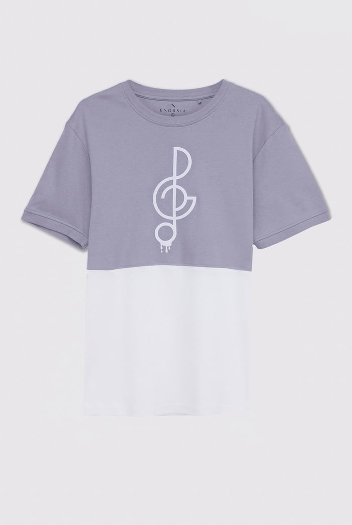 Cut & Sew Colour Block T-Shirt