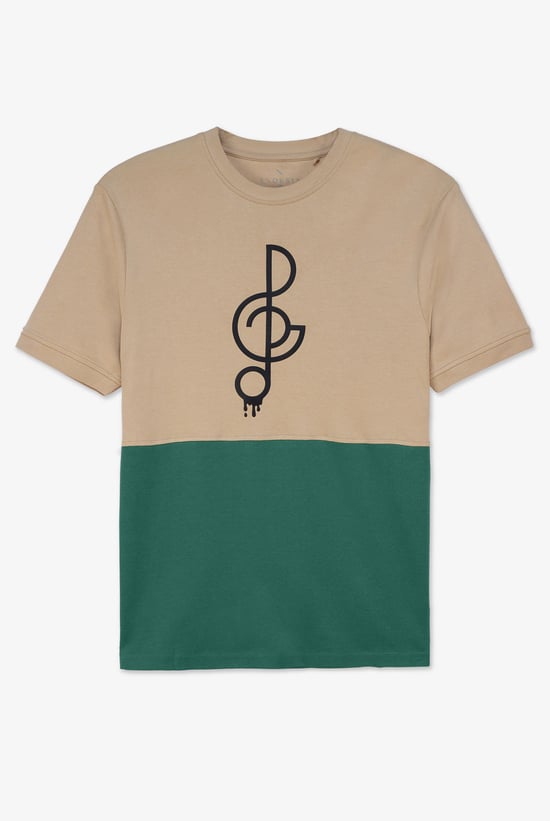 Cut & Sew Colour Block T-Shirt