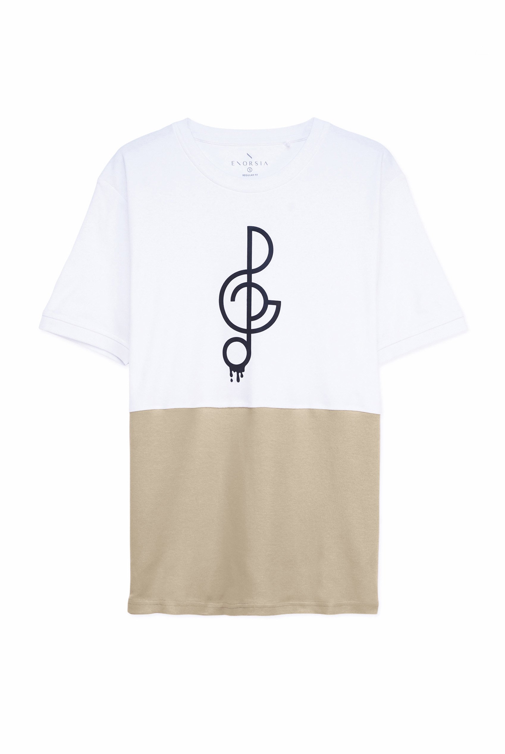 Cut & Sew Colour Block T-Shirt