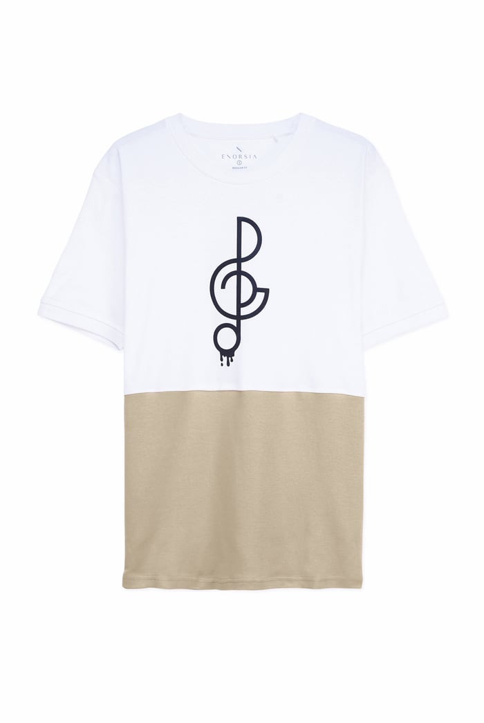 Cut & Sew Colour Block T-Shirt