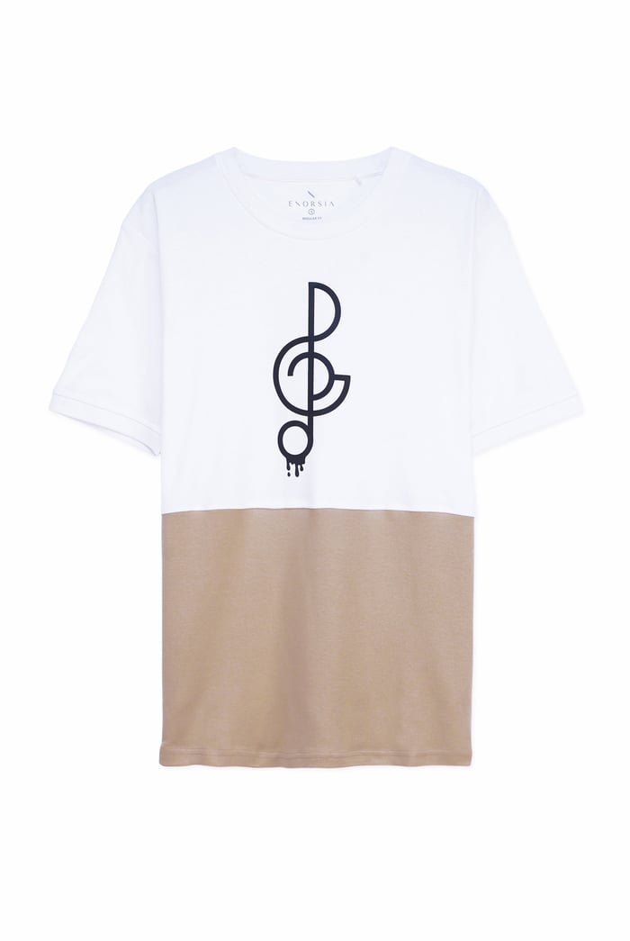 Cut & Sew Colour Block T-Shirt