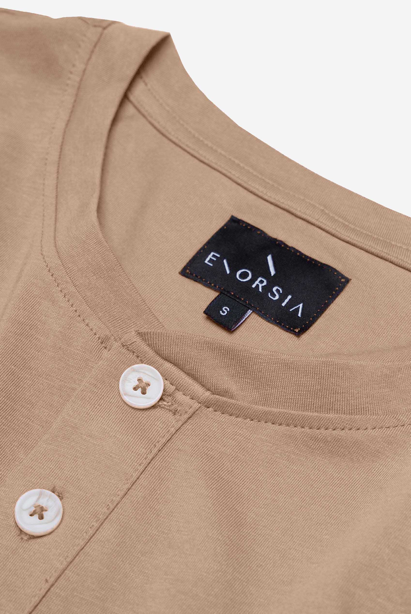 Half Placket Long Sleeve T-Shirt