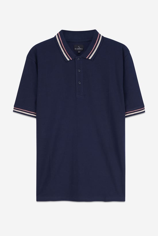 Red/Pink Tipped Polo Shirt