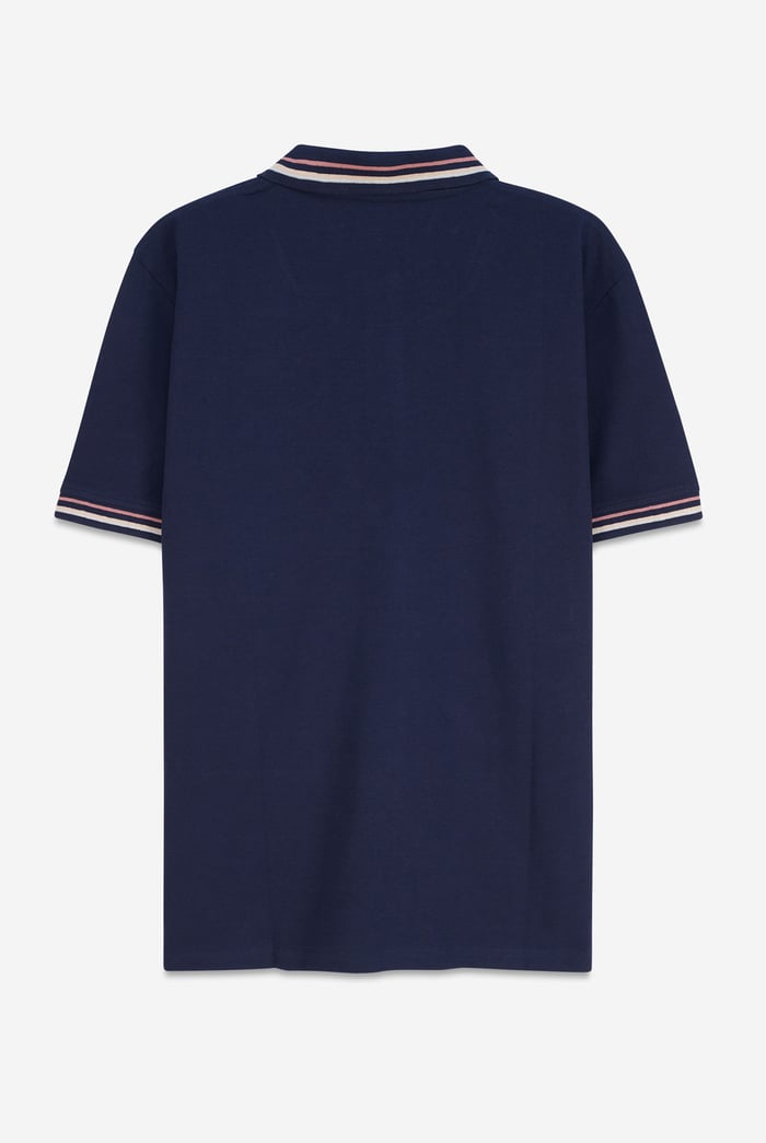 Red/Pink Tipped Polo Shirt