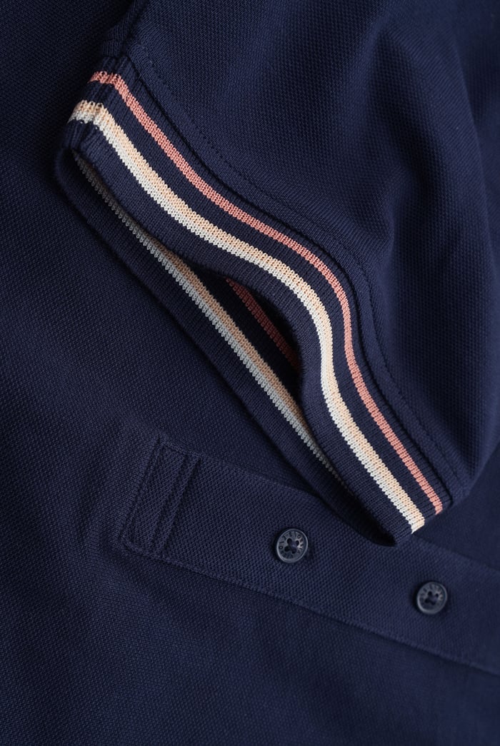 Red/Pink Tipped Polo Shirt
