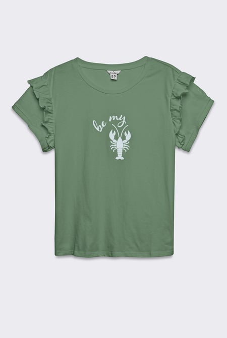 Green Lobster HD Print T-shirt