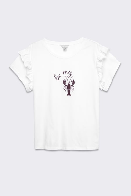 White Lobster HD Print T-shirt
