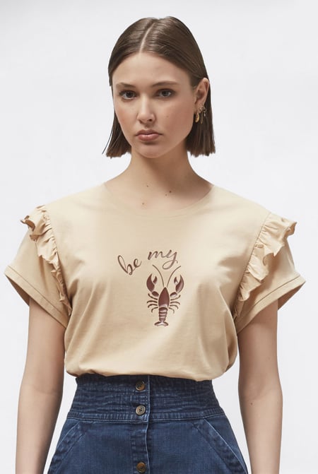 Green Lobster HD Print T-shirt