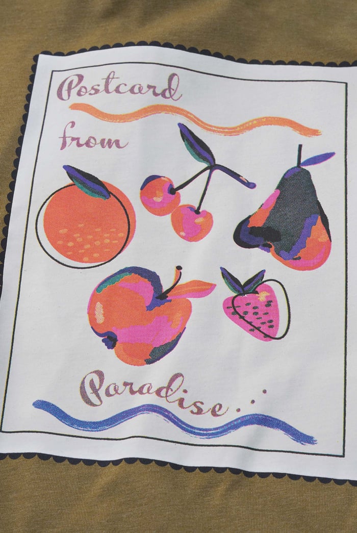 Post Card Printed T-Shirt