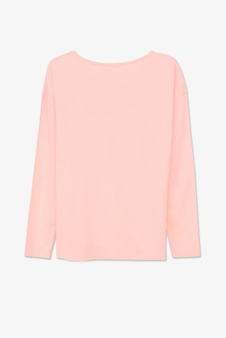 Pink Post Card Printed T-Shirt