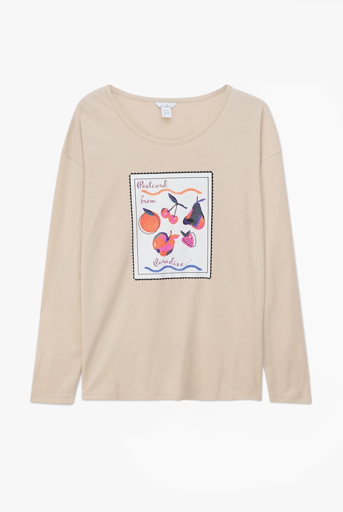 Post Card Printed T-Shirt