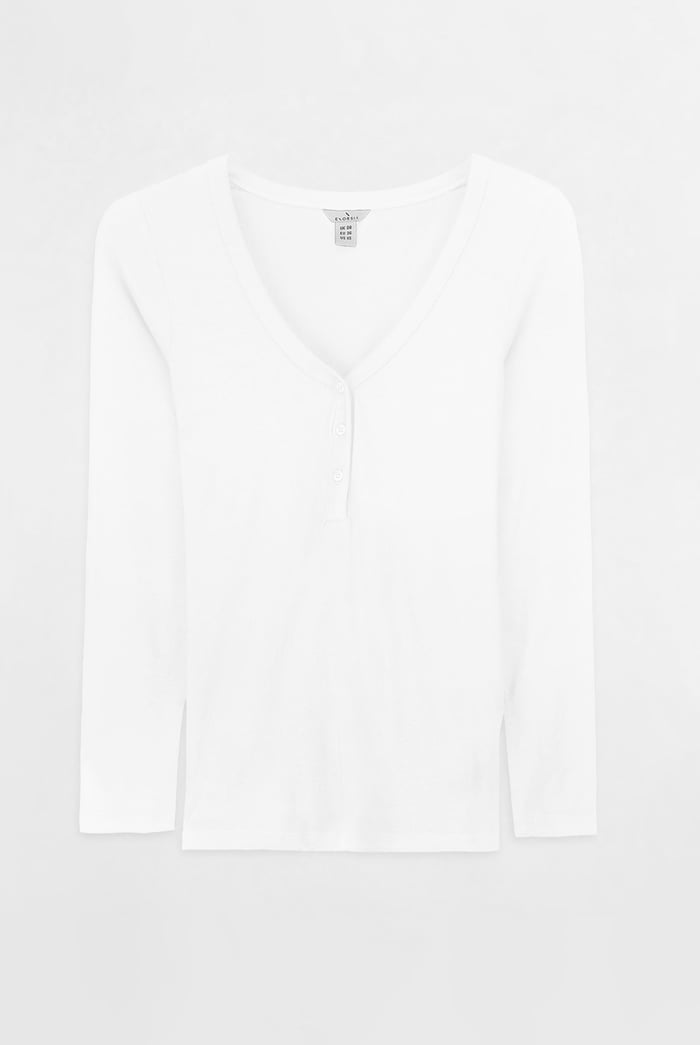 Womens Wide V-neck Casual T-Shirt