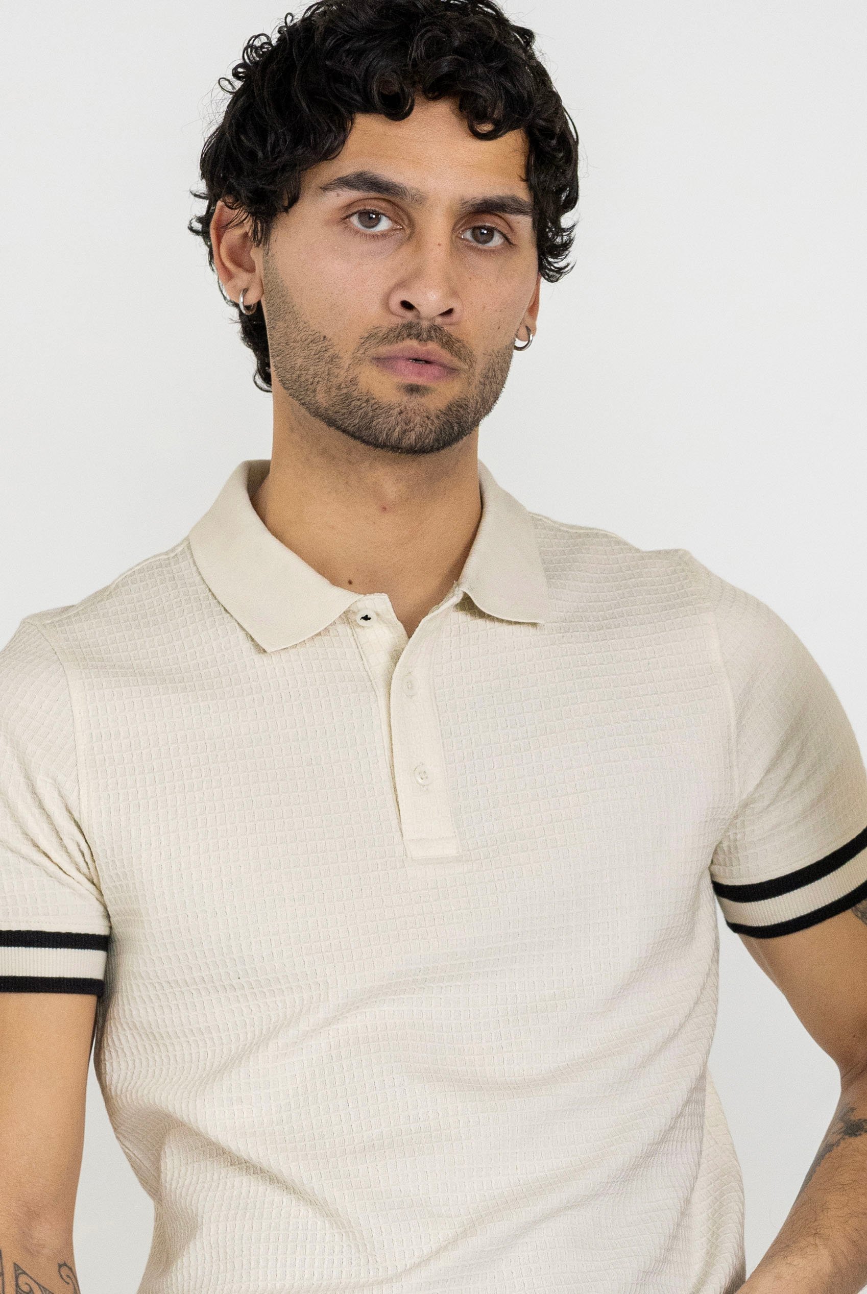 Men's Premium Polo Shirt With Stripe Rib