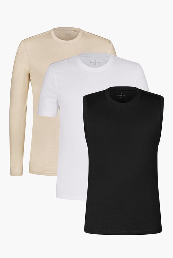 Soft Cotton T-Shirt And Vest 3 Pack