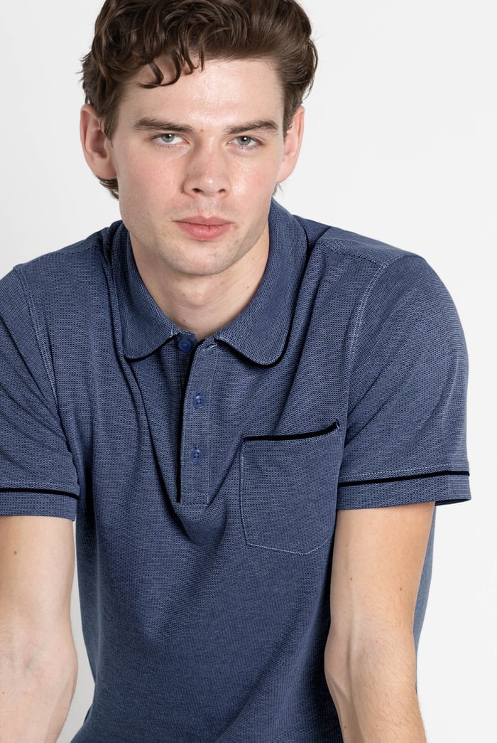 Cotton Jersey Club Collar Polo
