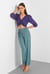 Womens Ruched Long Sleeve Crop Top