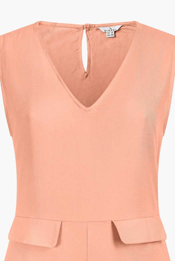 V-Neck Sleeveless Viscose Playsuit