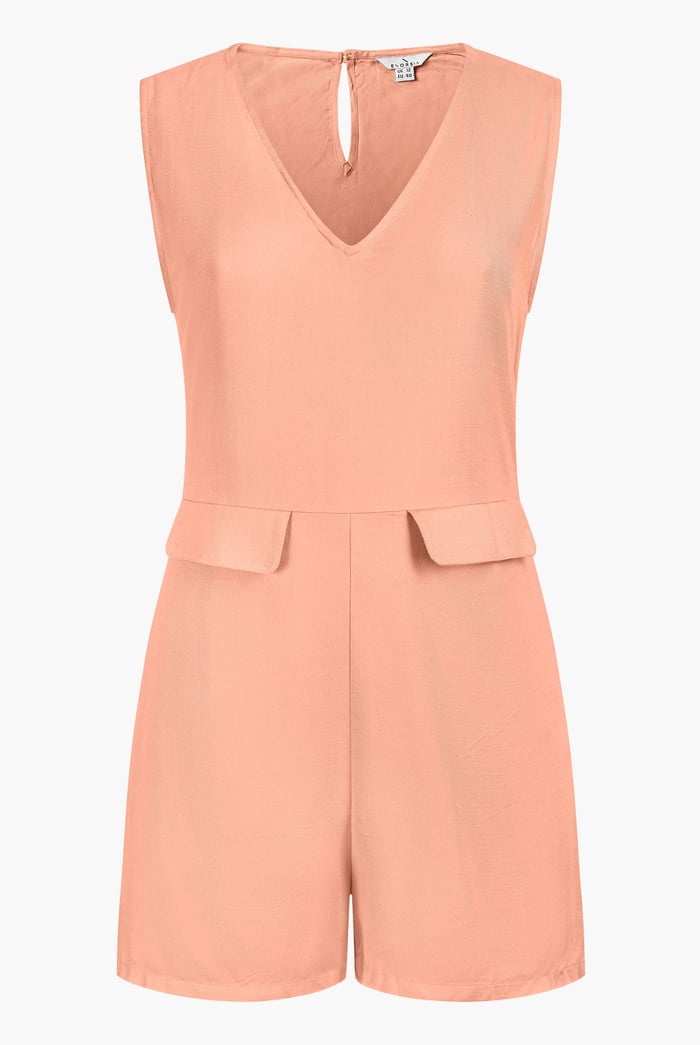V-Neck Sleeveless Viscose Playsuit