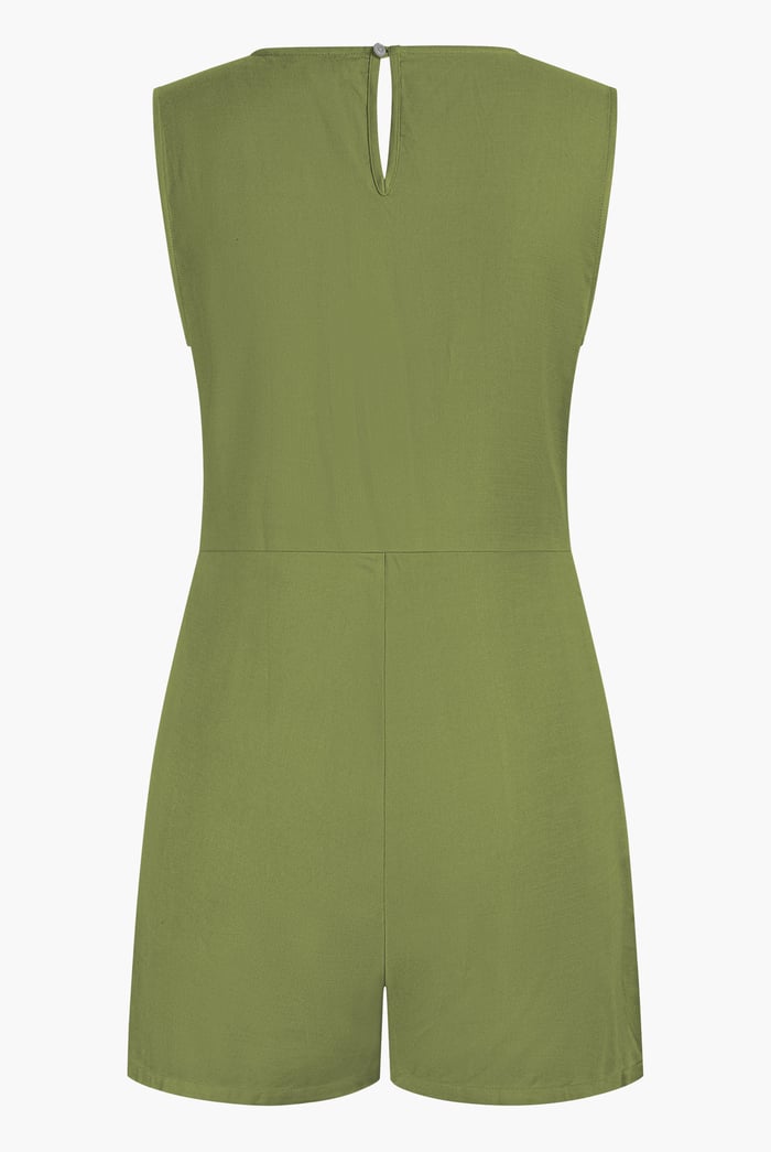 V-Neck Sleeveless Viscose Playsuit