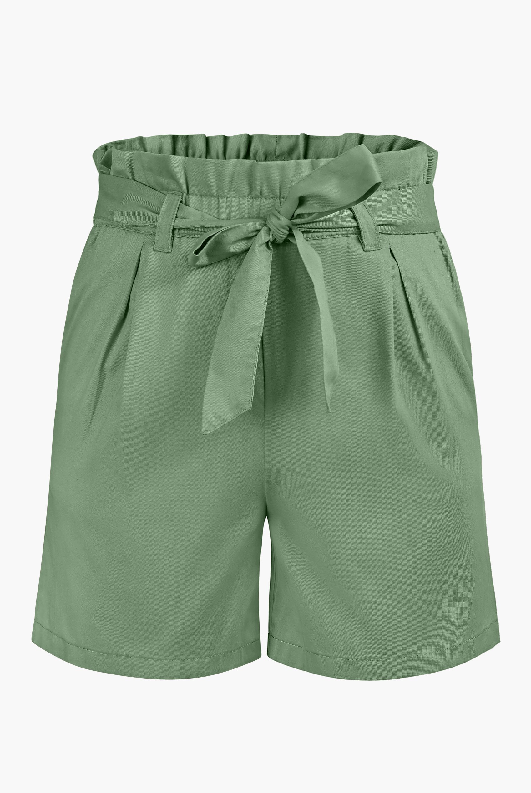 Paperbag Waist Cotton Shorts