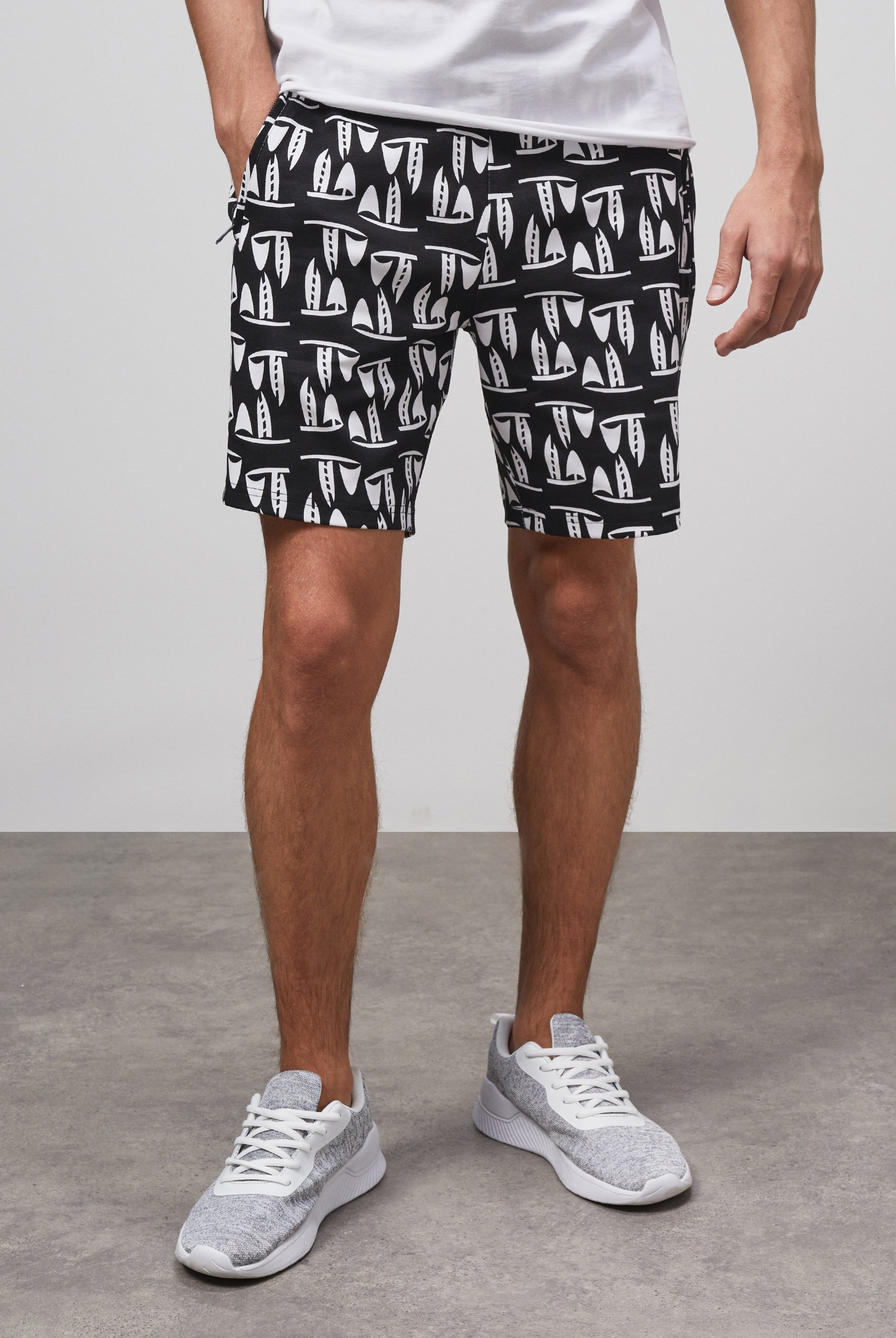 Printed Shorts With Zip Pocket