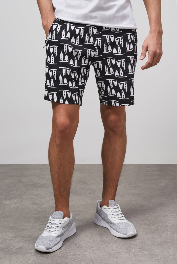 Printed Shorts With Zip Pocket