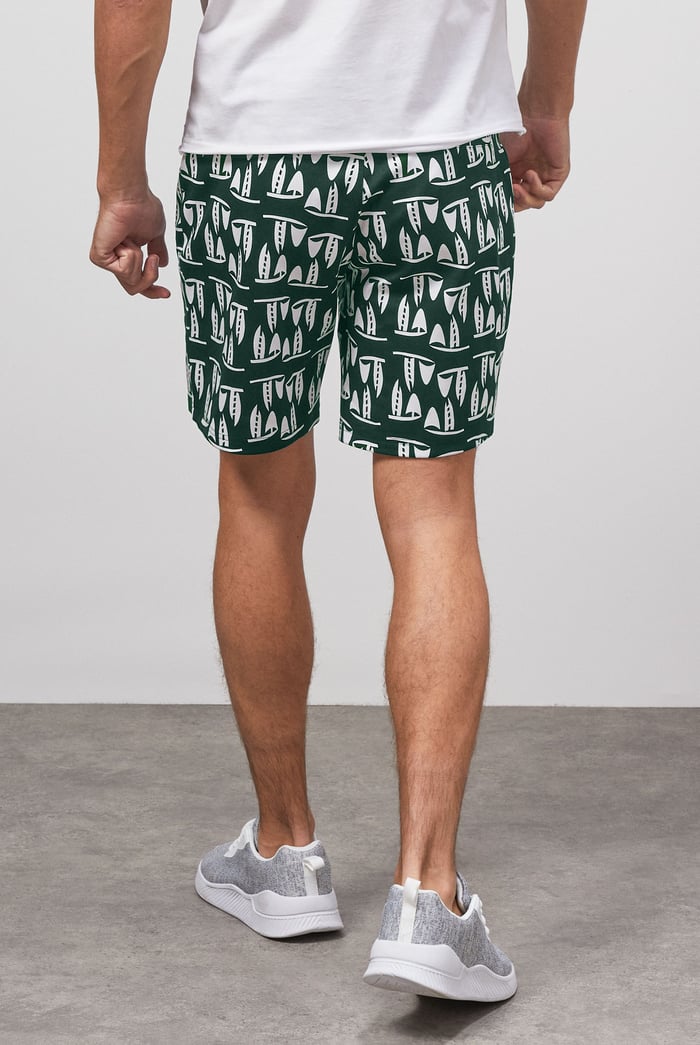 Printed Shorts With Zip Pocket