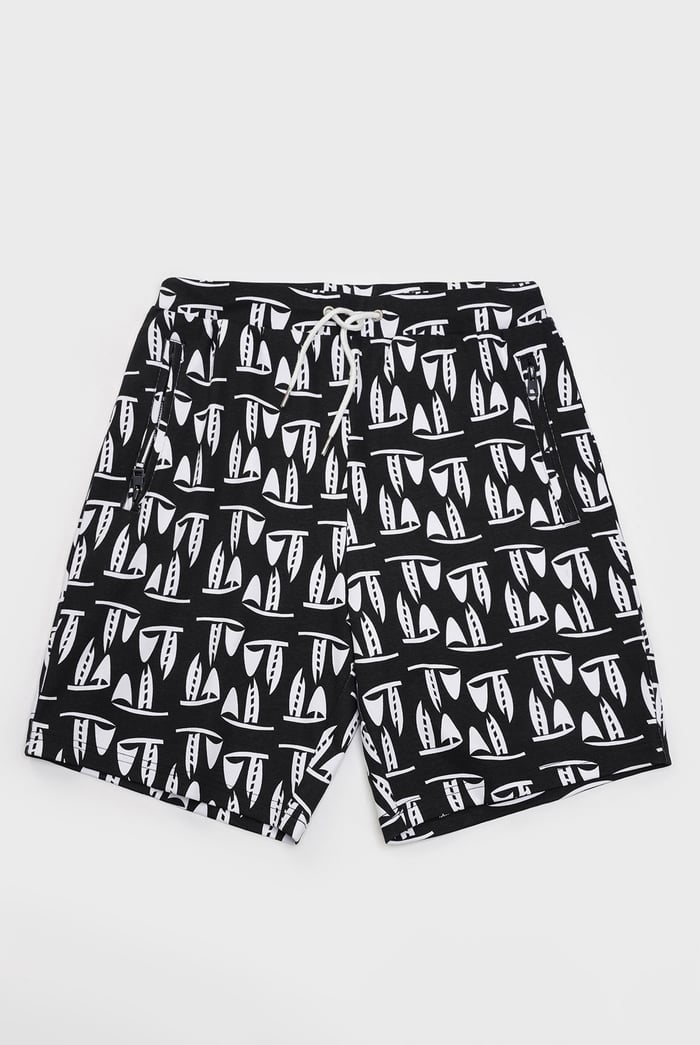 Printed Shorts With Zip Pocket