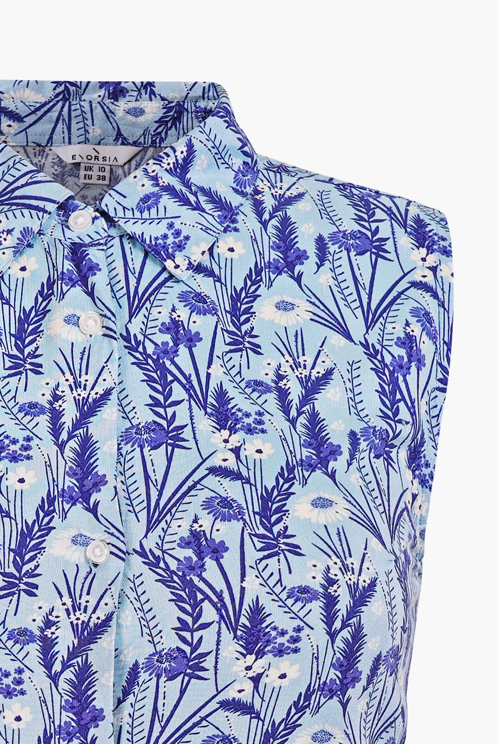 Wild Garden Print Button-Through Shirt Dress