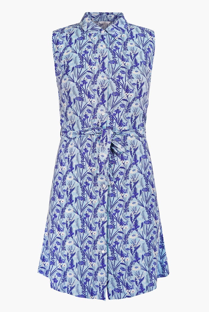 Wild Garden Print Button-Through Shirt Dress