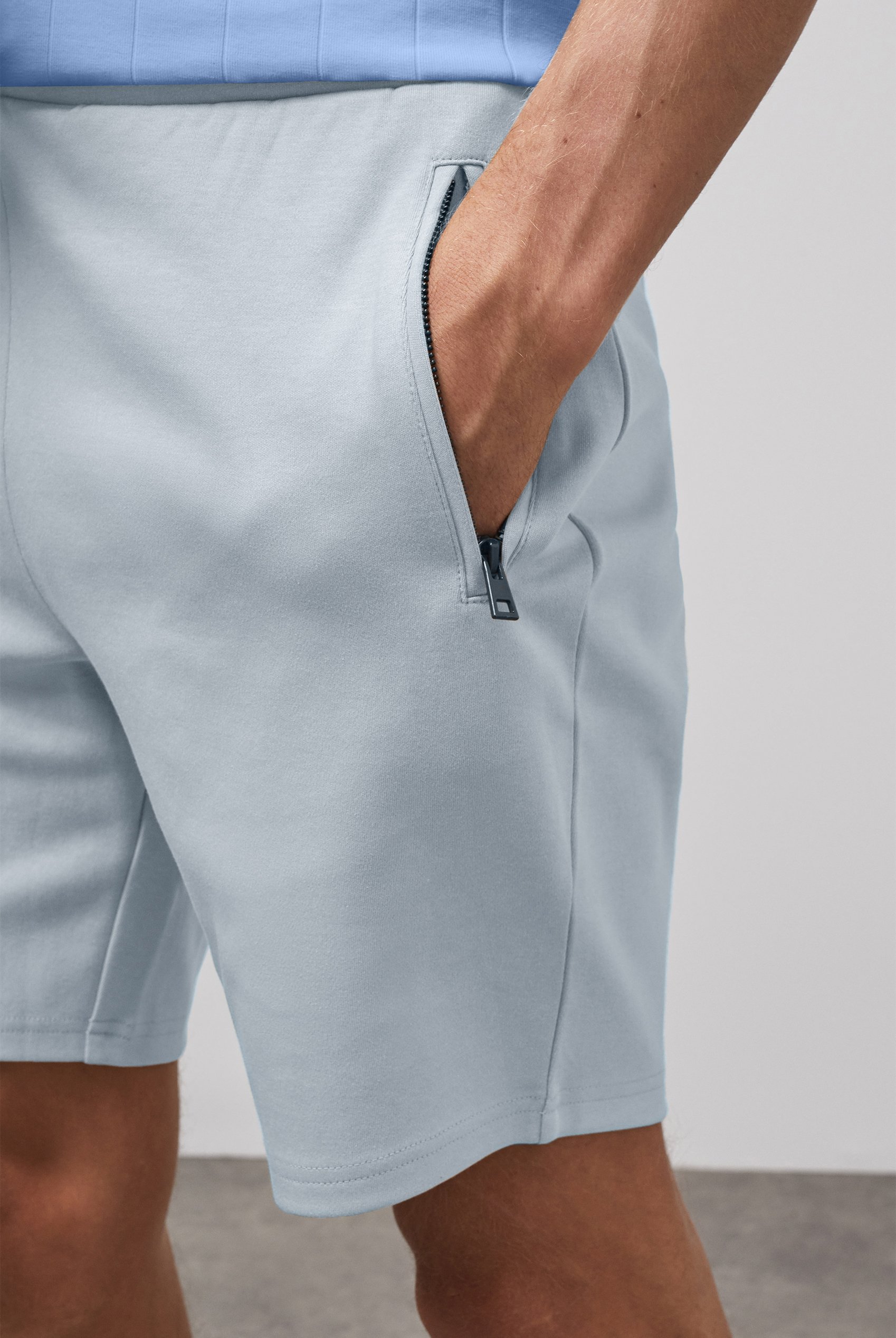 Mens Jersey Shorts With Zip Pocket