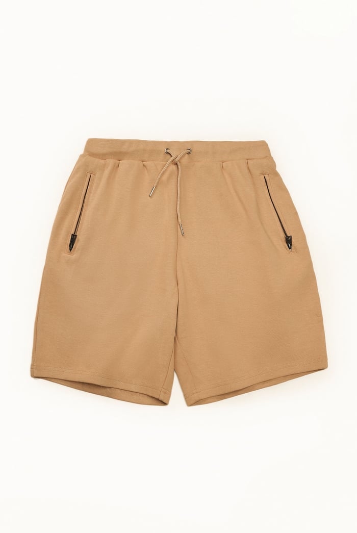 Mens Jersey Shorts With Zip Pocket