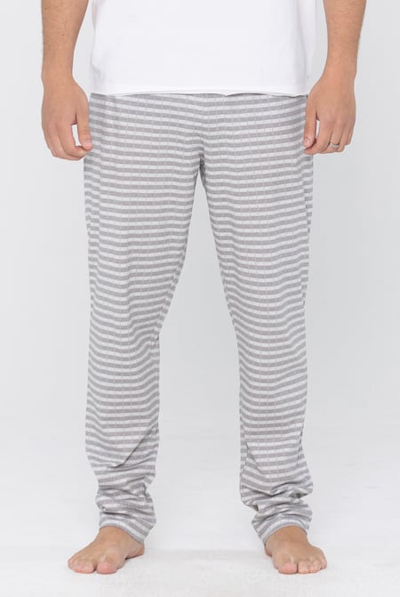 Grey Cotton Check Print Pyjamas