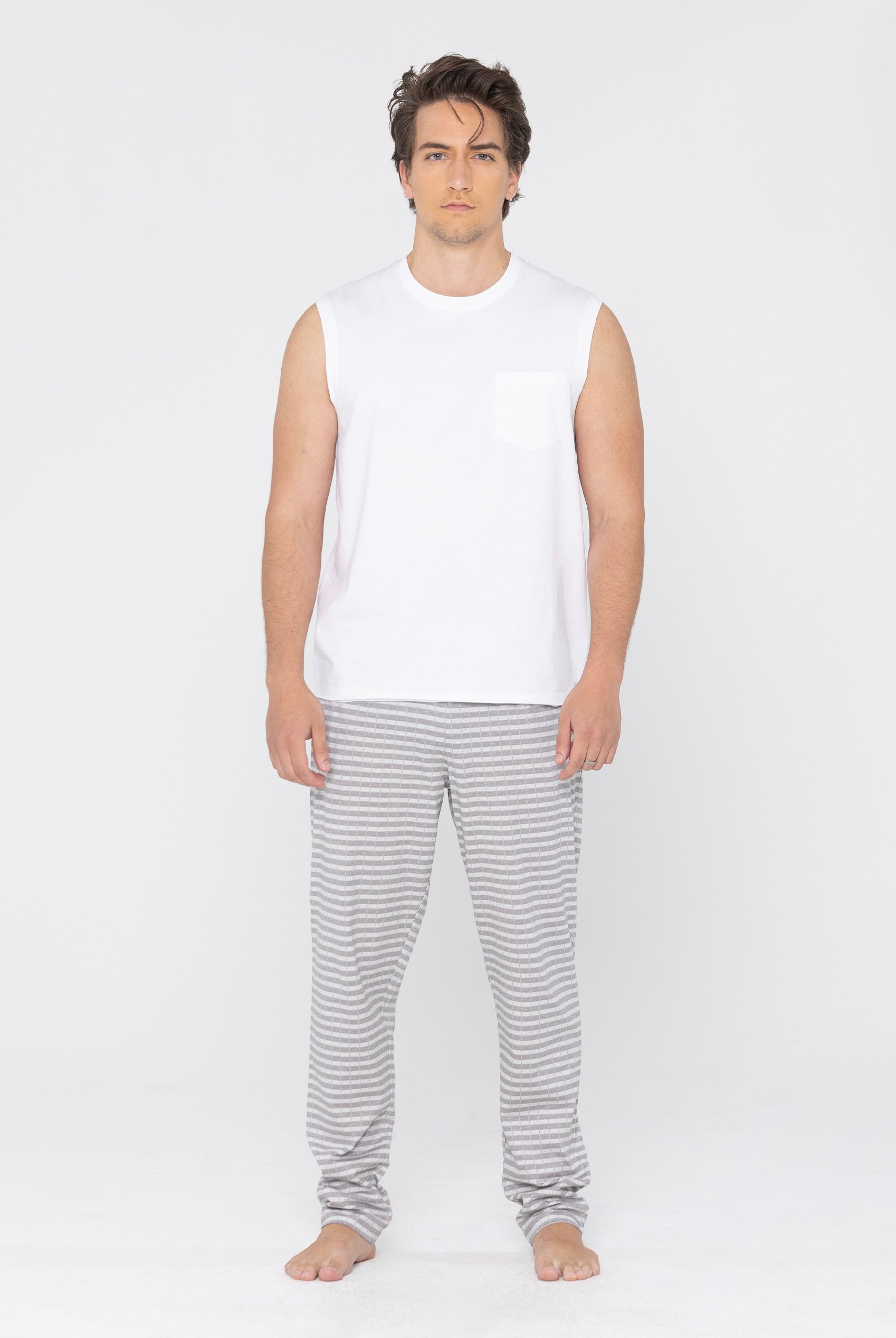 Cotton Check Print Pyjamas