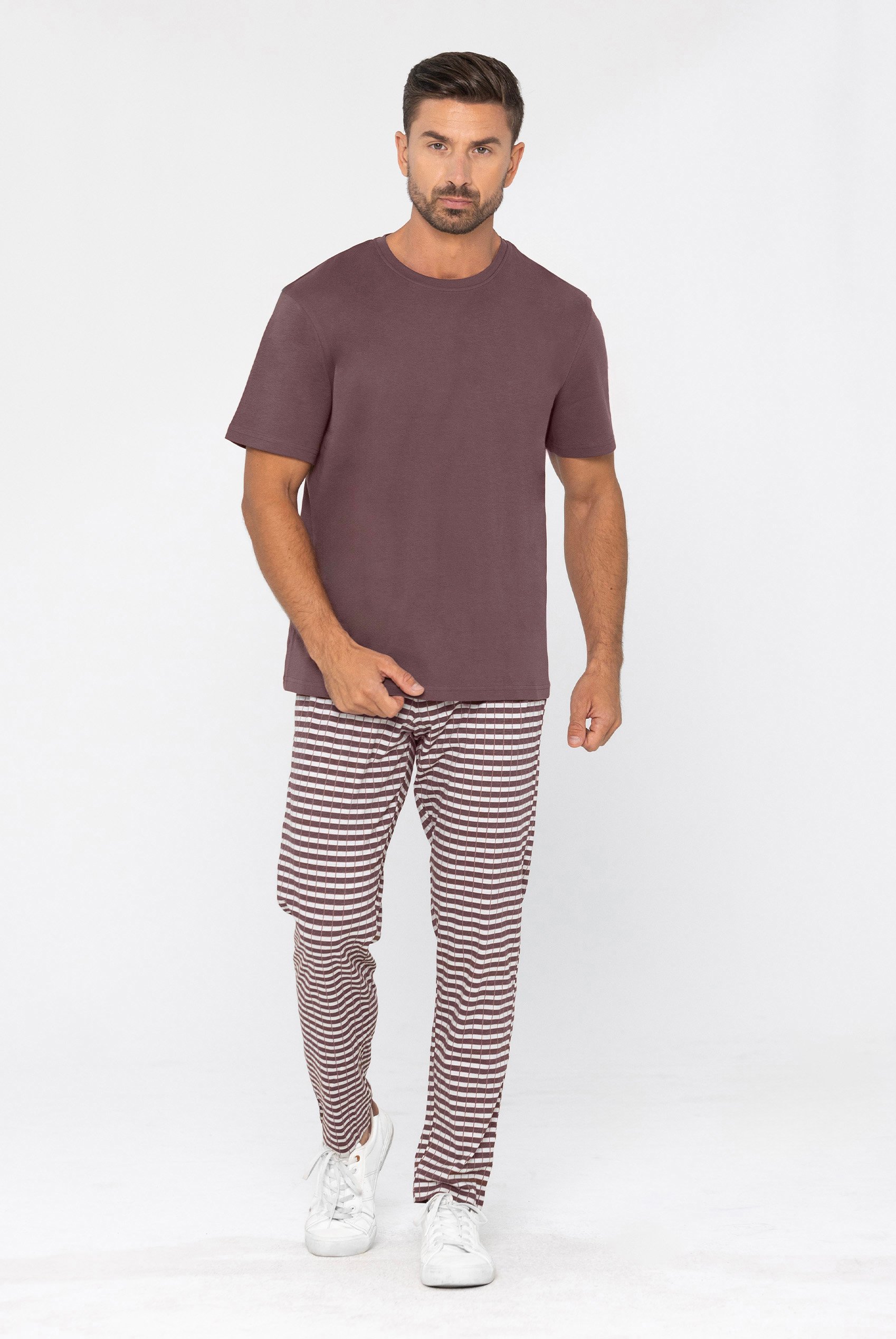 Cotton Check Print Pyjamas