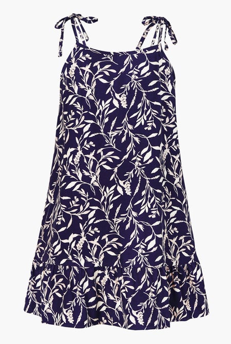 Women's Navy Tiered Cami Mini Dress