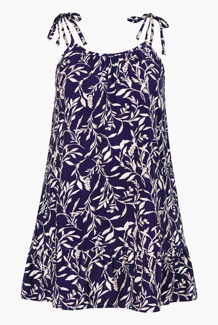 Women's Navy Tiered Cami Mini Dress