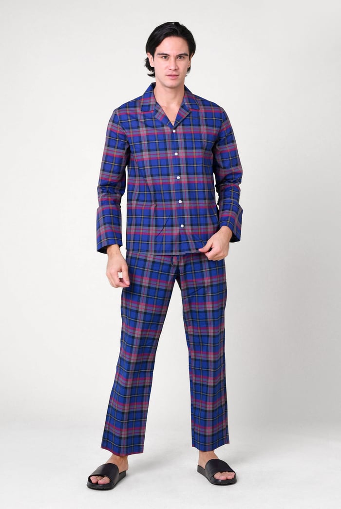 Mens Woven Check Pyjamas Bottoms