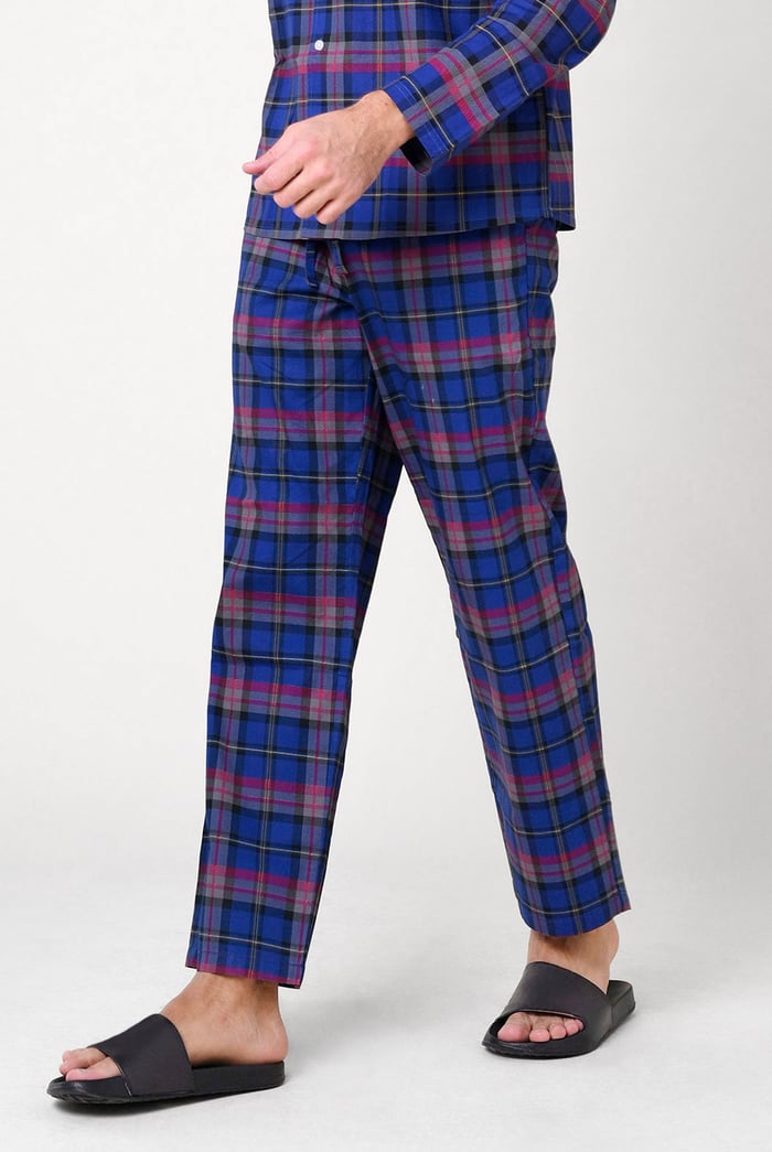 Mens Woven Check Pyjamas Bottoms