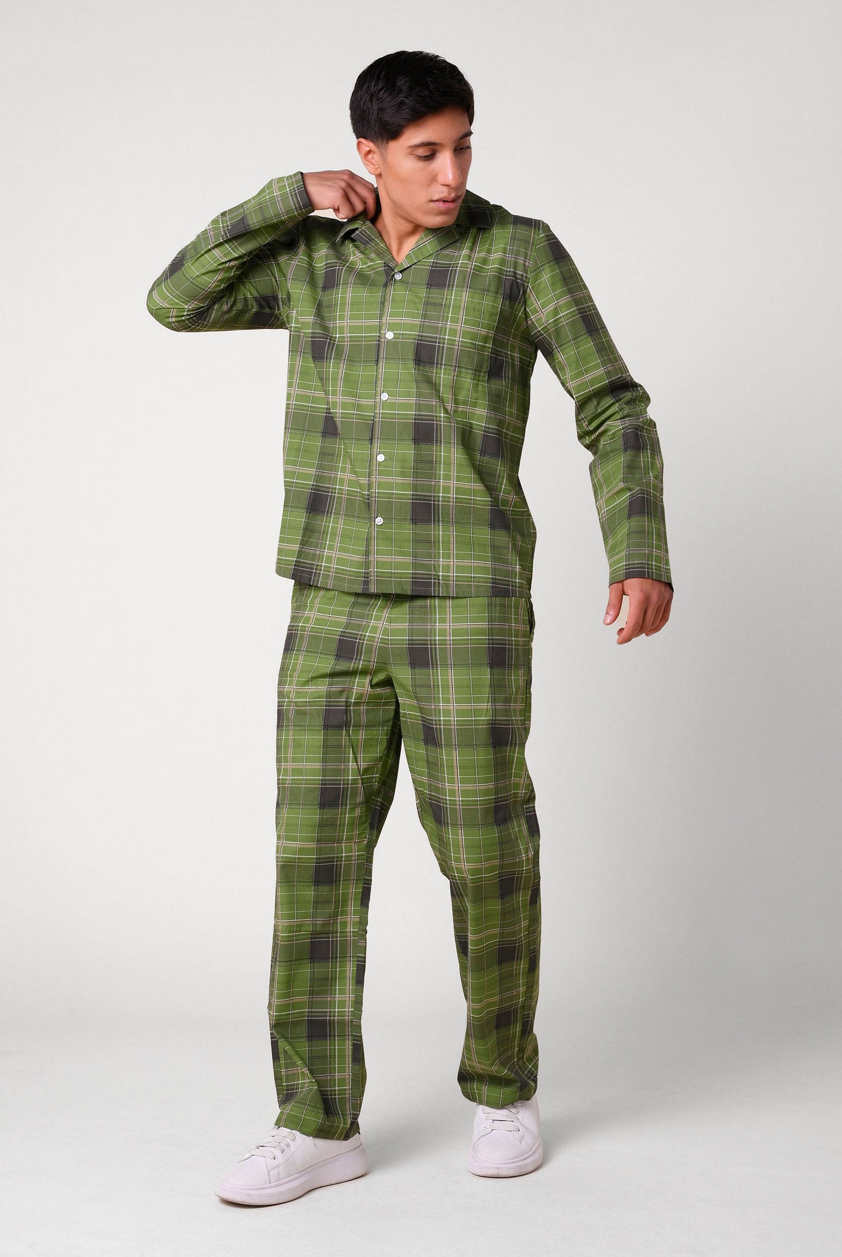 Mens Woven Check Pyjamas Bottoms