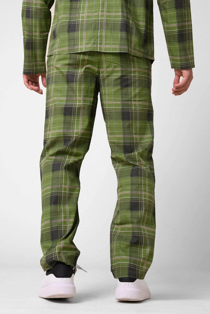 Mens Woven Check Pyjamas Bottoms