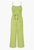 Belted Solid Jumpsuit with a Shirred Silhouette
