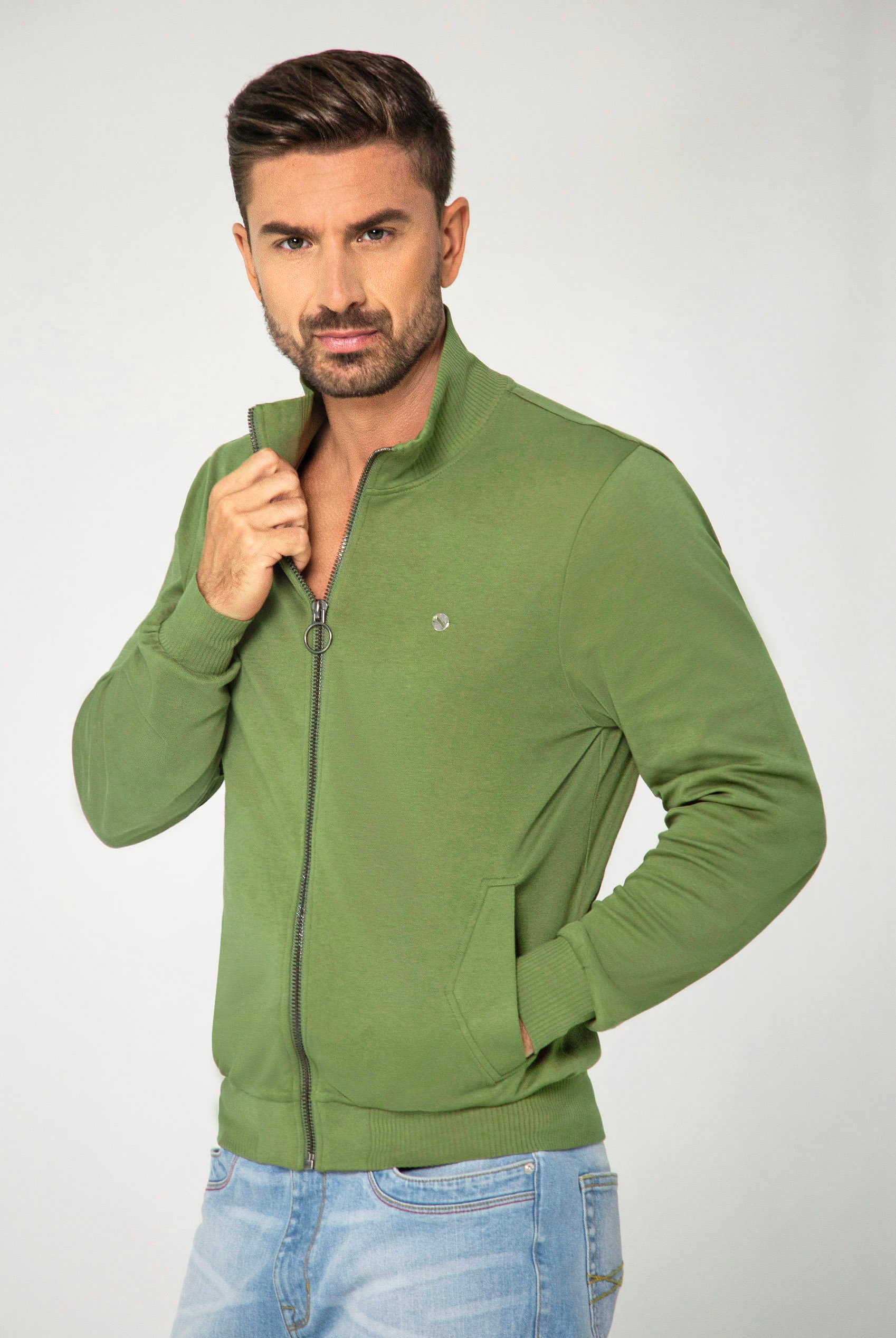 Zip Through Varsity Bomber Jacket