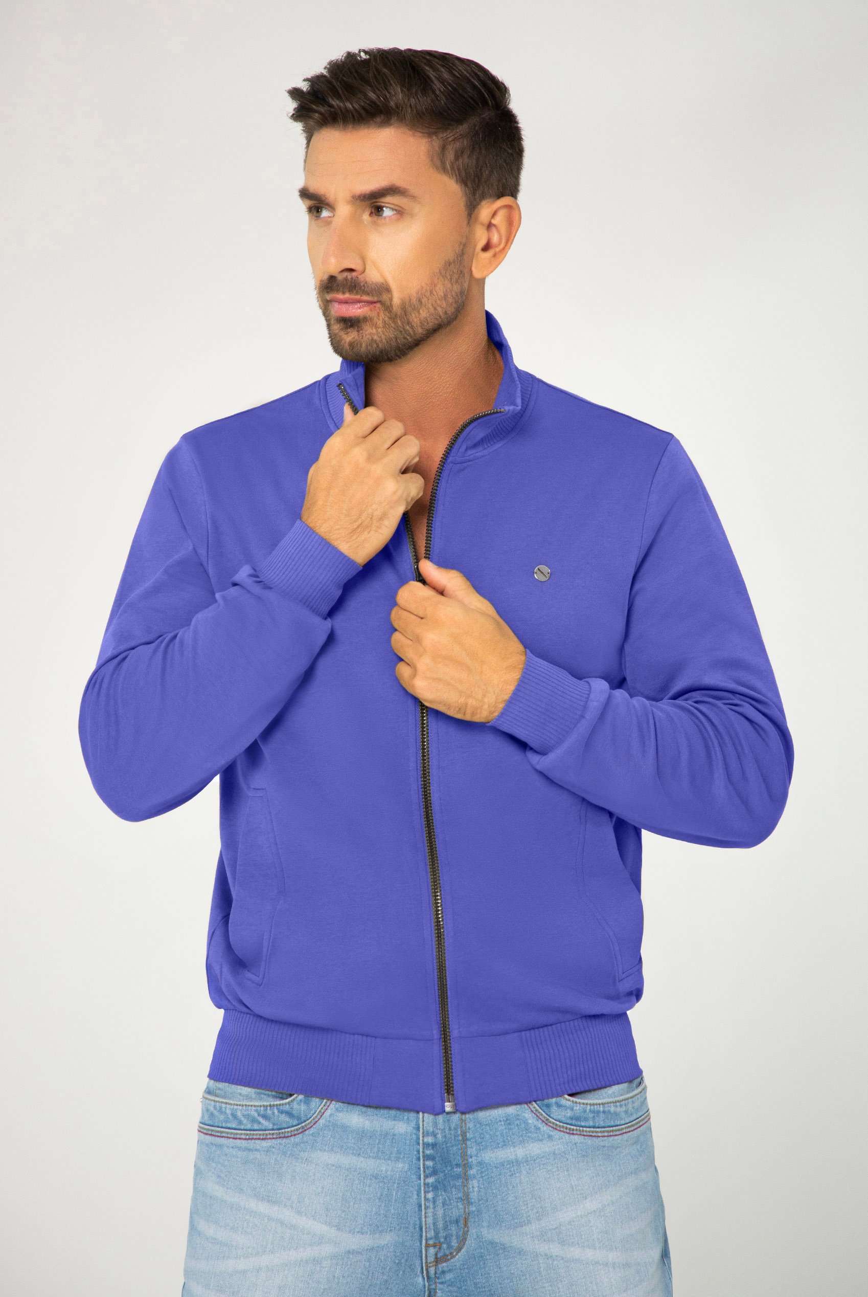 Zip Through Varsity Bomber Jacket