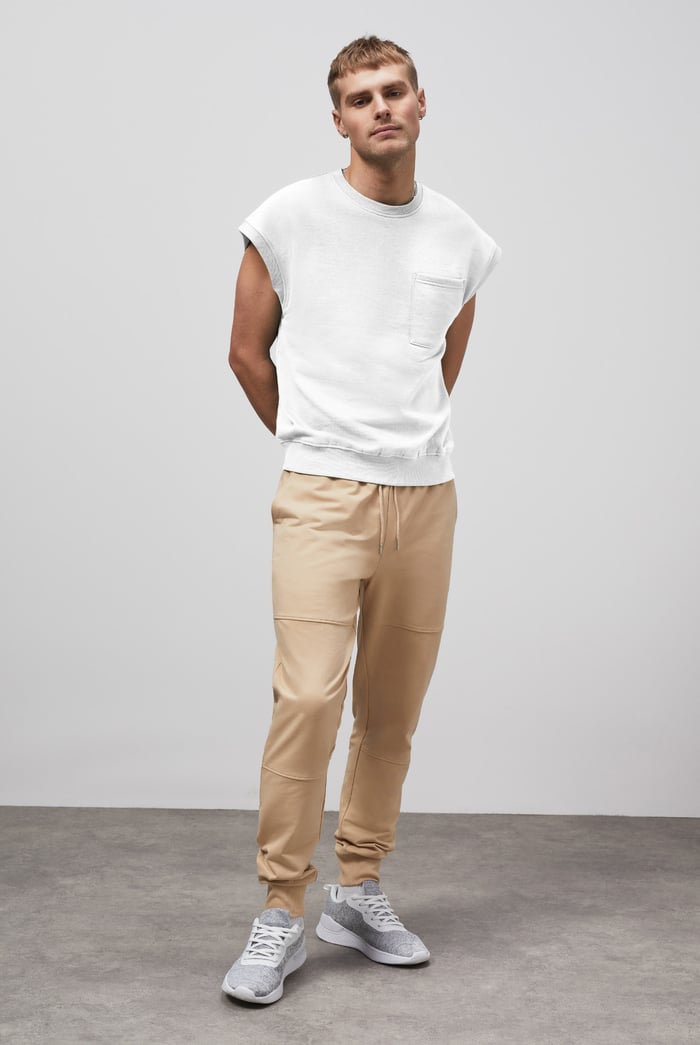 Crew Neck Sleeveless Sweatshirt