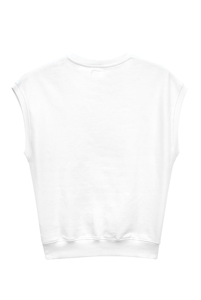 Crew Neck Sleeveless Sweatshirt